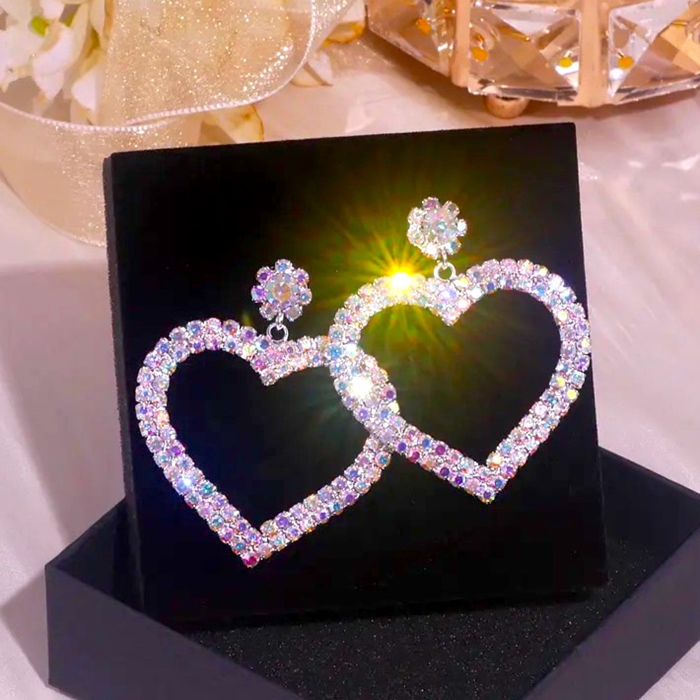 Glam Heart Sparkle Diamond Earrings